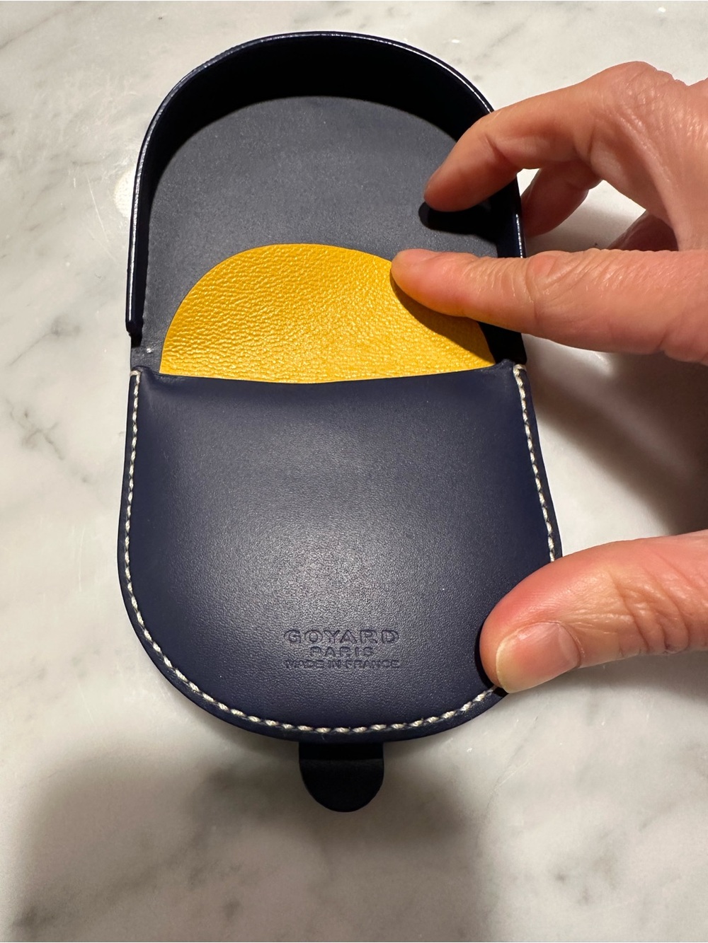 Goyard Raspail Coin Case Black Goyardine Canvas Wallet Pouch Made in France - Picture 4 of 6